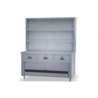 不锈钢工作台柜带上层架